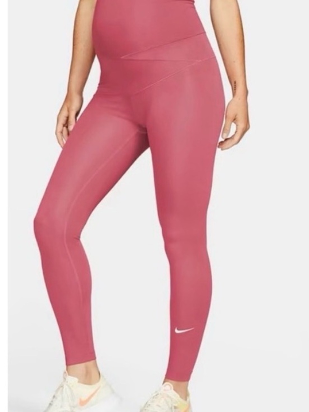 Nike Rose Pink Maternity High-Rise Leggings